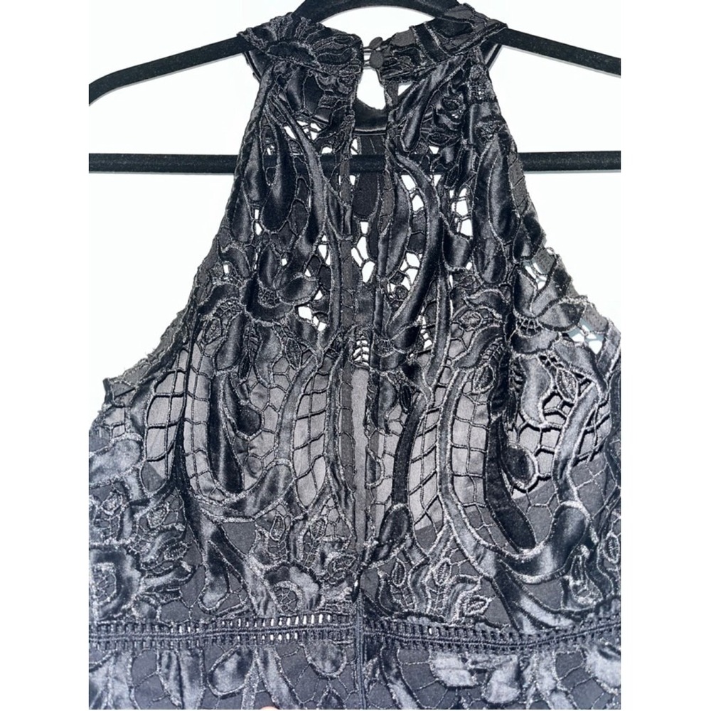Women's‎ Bardot Black Lace Halter Midi Dress Size US 6/UK 10 - Picture 4 of 10